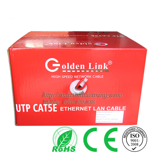 Dây cáp mạng Golden Link UTP CAT5E Đỏ