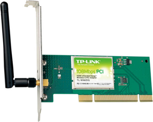 CARD WIFI TP-LINK TL-WN651 SUPER G 108M, CARD WIFI PCI TPLINK TL-WN651G