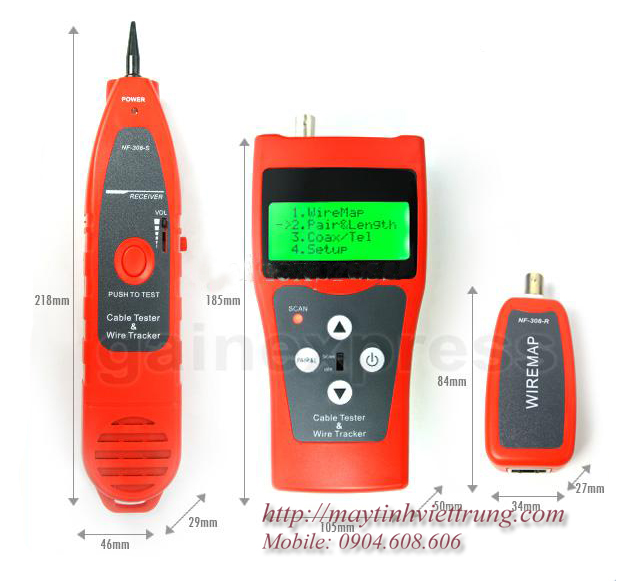 BỘ TEST CÁP ĐA NĂNG Sunkit NF-308, BỘ TEST MẠNG Sunkit NF-308